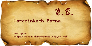 Marczinkech Barna névjegykártya